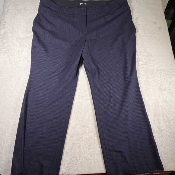 Lane Bryant Pants - Lane Bryant The Curvy Allie Pants 28R Navy Pinstripe Career Dress Plus Size